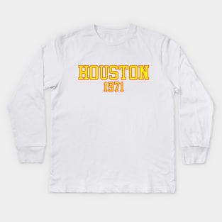 Houston 1971 (variant) Kids Long Sleeve T-Shirt